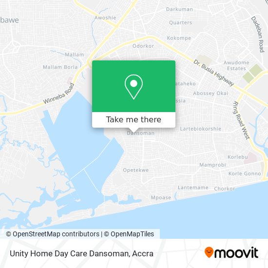 Unity Home Day Care Dansoman map