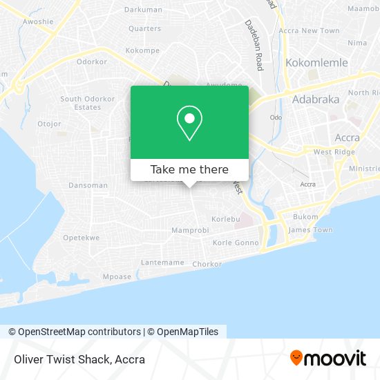 Oliver Twist Shack map