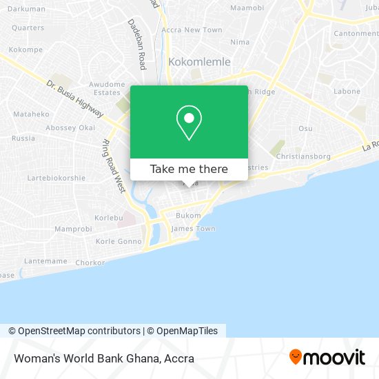 Woman's World Bank Ghana map