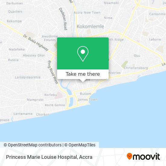 Princess Marie Louise Hospital map