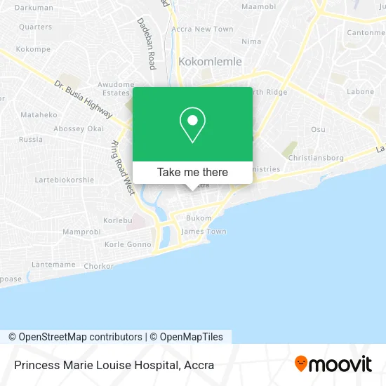 Princess Marie Louise Hospital map