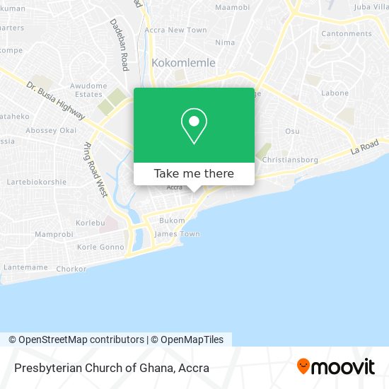 Presbyterian Church of Ghana map