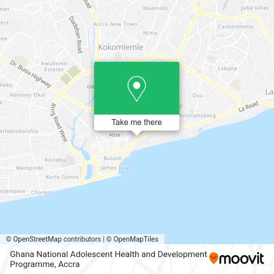 Ghana National Adolescent Health and Development Programme map