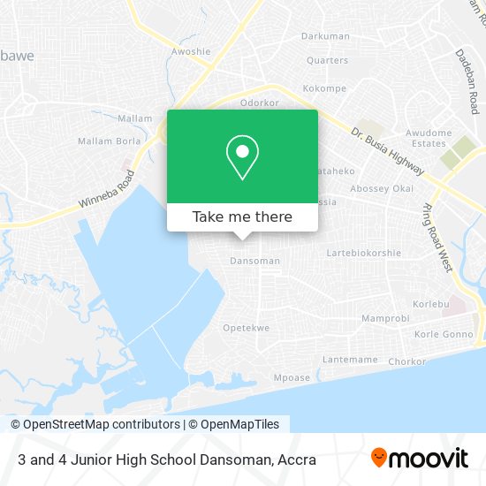 3 and 4 Junior High School Dansoman map