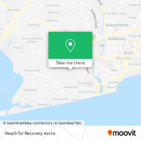 Reach for Recovery map