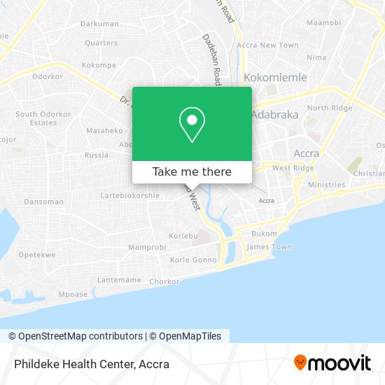 Phildeke Health Center map