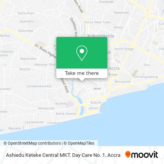 Ashiedu Keteke Central MKT. Day Care No. 1 map