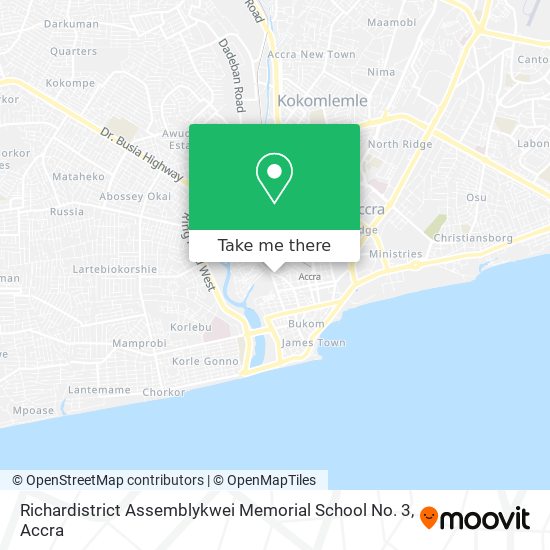 Richardistrict Assemblykwei Memorial School No. 3 map