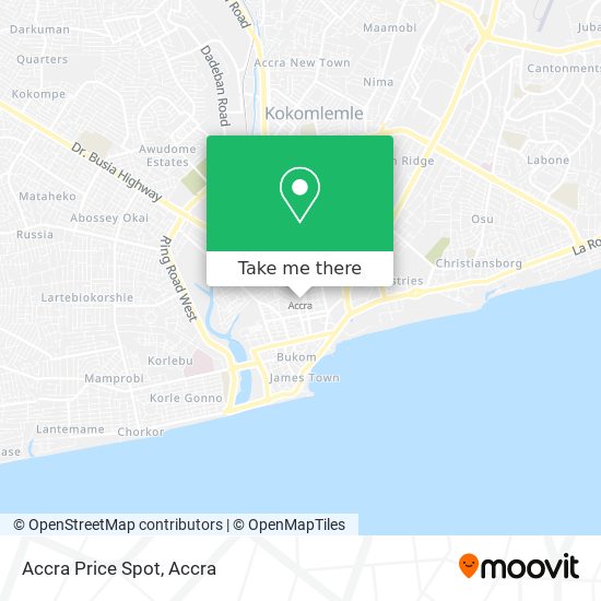 Accra Price Spot map