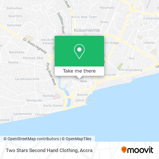 Two Stars Second Hand Clothing map