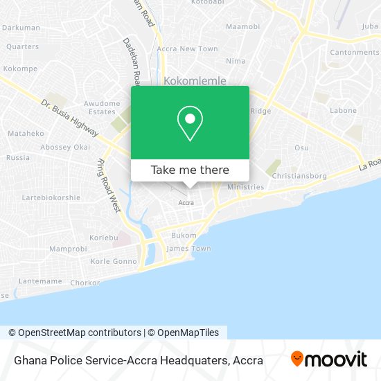 Ghana Police Service-Accra Headquaters map