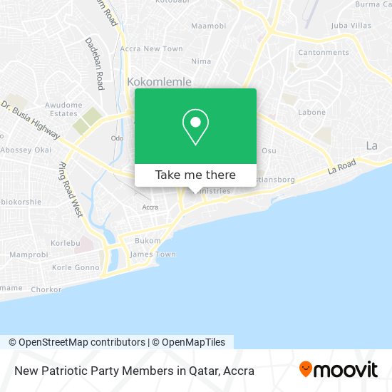 New Patriotic Party Members in Qatar map