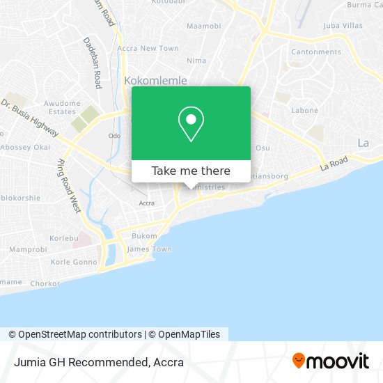 Jumia GH Recommended map