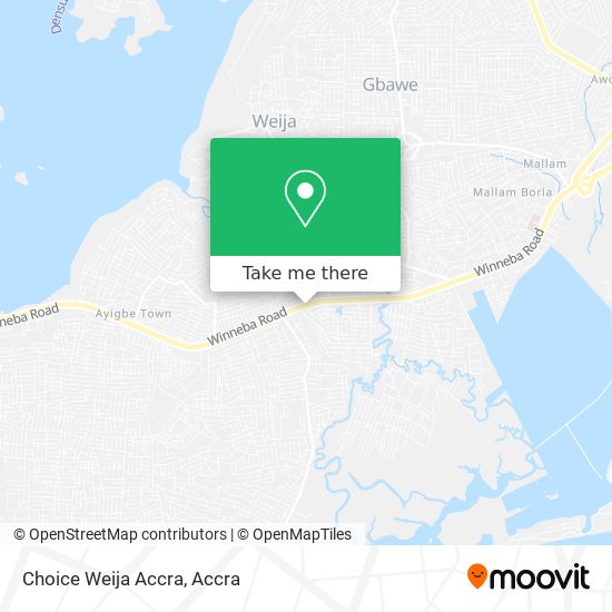 Choice Weija Accra map