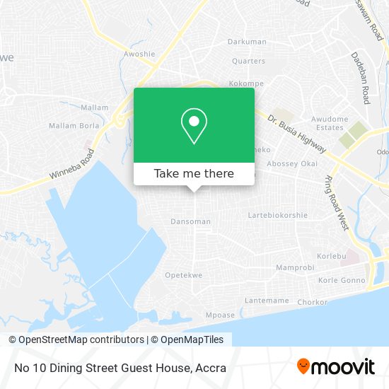 No 10 Dining Street Guest House map