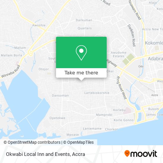 Okwabi Local Inn and Events map