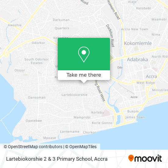 Lartebiokorshie 2 & 3 Primary School map