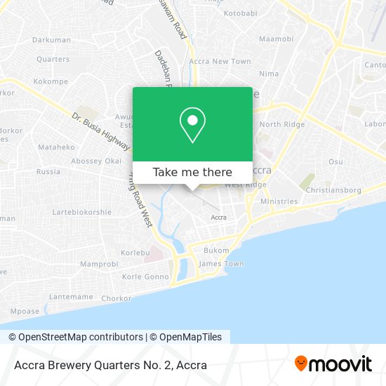 Accra Brewery Quarters No. 2 map