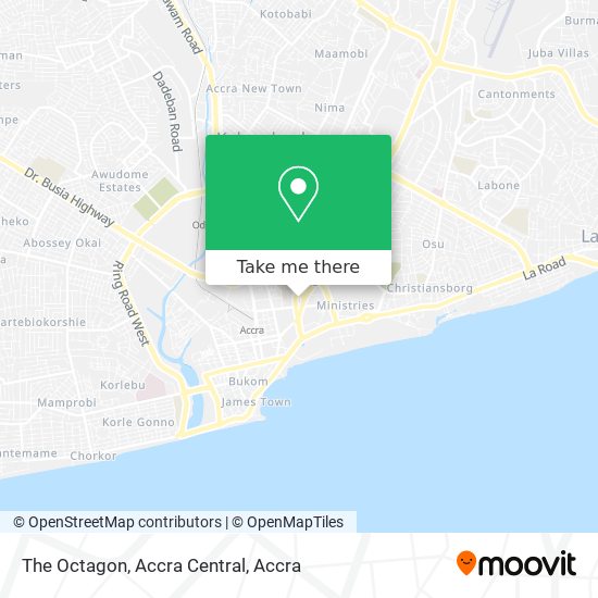 The Octagon, Accra Central map