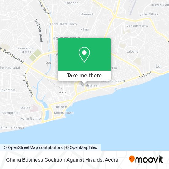Ghana Business Coalition Against Hivaids map