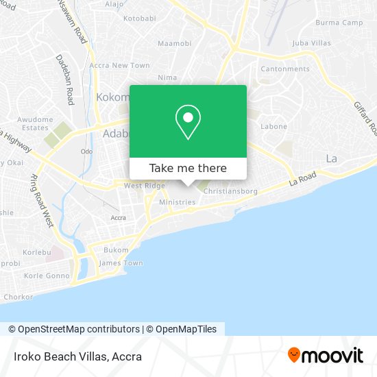 Iroko Beach Villas map