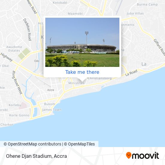 Ohene Djan Stadium map