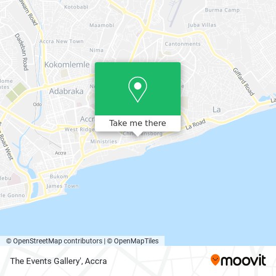The Events Gallery' map