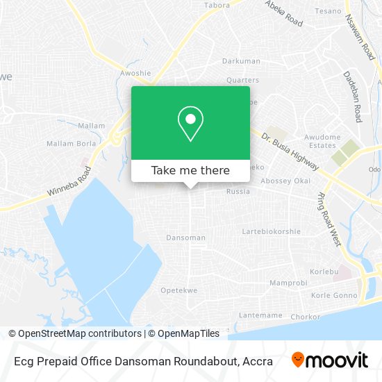 Ecg Prepaid Office Dansoman Roundabout map