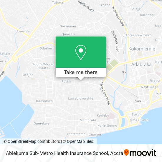Ablekuma Sub-Metro Health Insurance School map