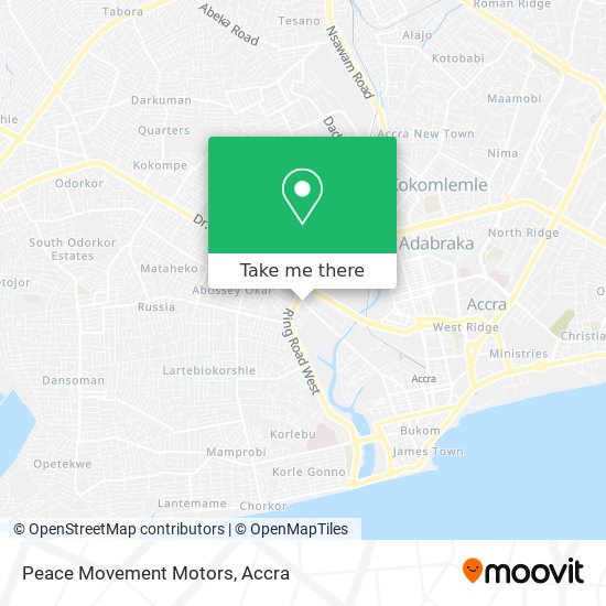 Peace Movement Motors map