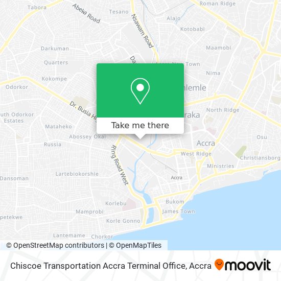 Chiscoe Transportation Accra Terminal Office map