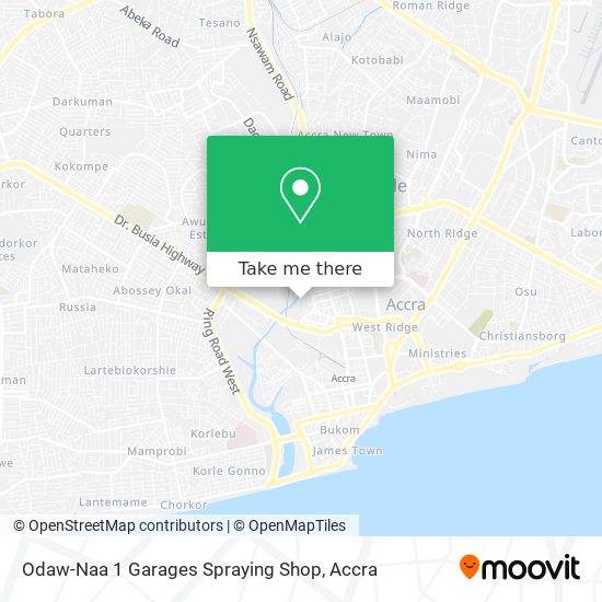 Odaw-Naa 1 Garages Spraying Shop map