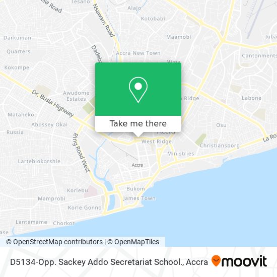 D5134-Opp. Sackey Addo Secretariat School. map