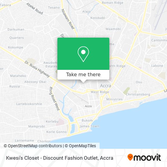 Kwesi's Closet - Discount Fashion Outlet map