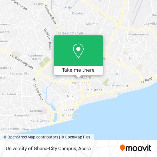 University Of Ghana Campus Map How To Get To University Of Ghana-City Campus In Accra By Bus?