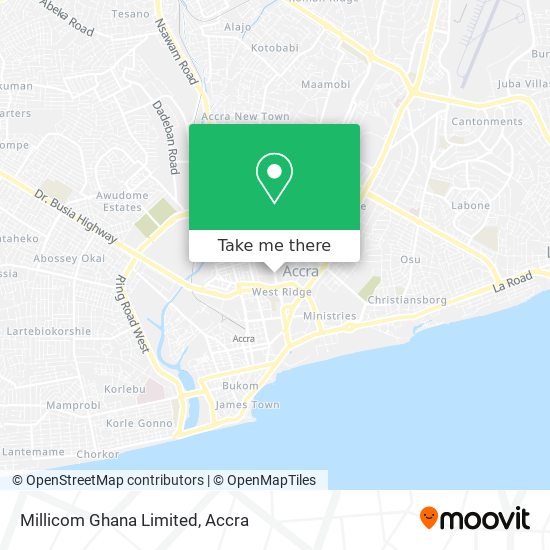 Millicom Ghana Limited map