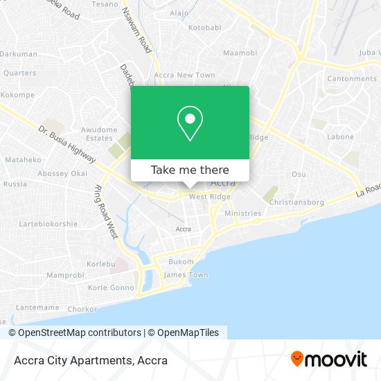 Accra City Apartments map