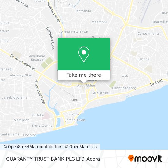 GUARANTY TRUST BANK PLC LTD map