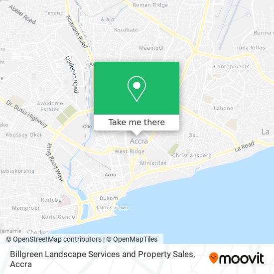 Billgreen Landscape Services and Property Sales map
