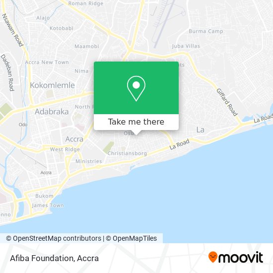 Afiba Foundation map
