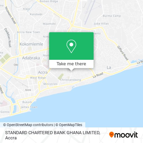 STANDARD CHARTERED BANK GHANA LIMITED map