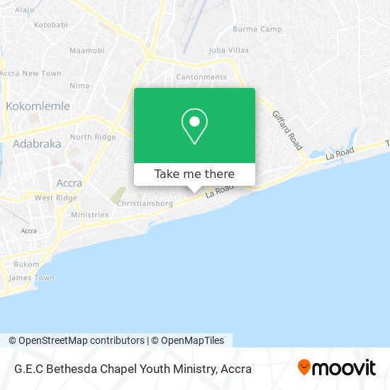 G.E.C Bethesda Chapel Youth Ministry map