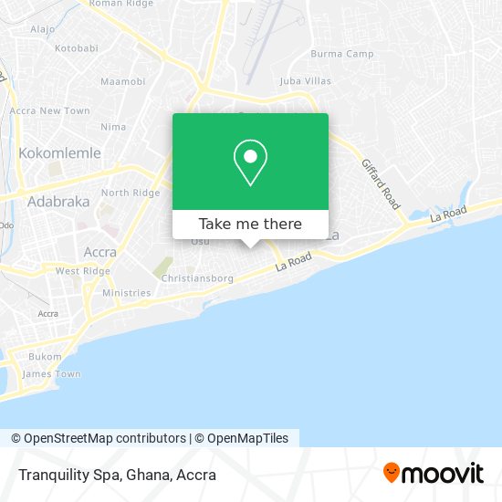 Tranquility Spa, Ghana map