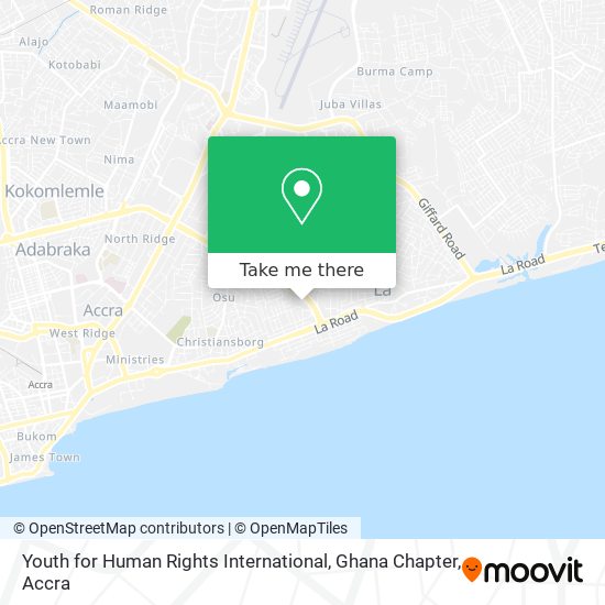 Youth for Human Rights International, Ghana Chapter map