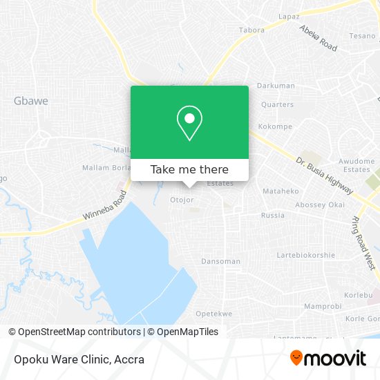 Opoku Ware Clinic map