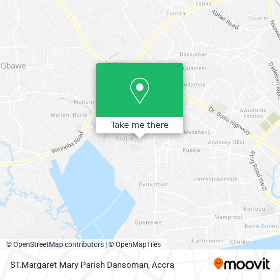 ST.Margaret Mary Parish Dansoman map