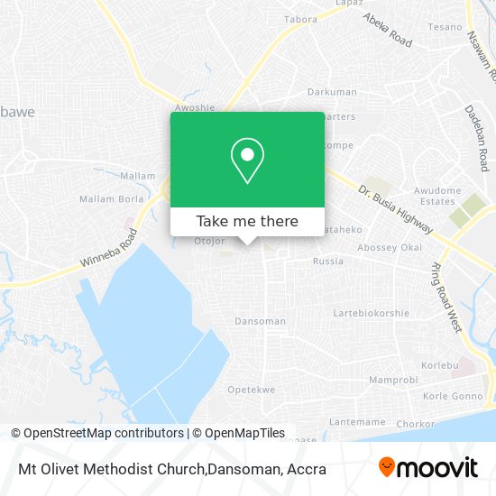 Mt Olivet Methodist Church,Dansoman map