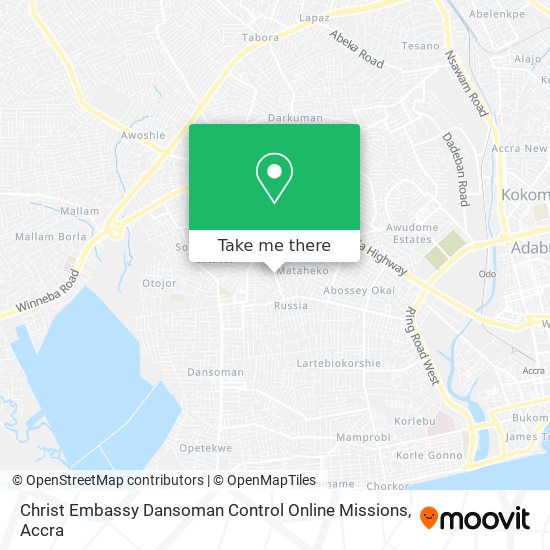 Christ Embassy Dansoman Control Online Missions map