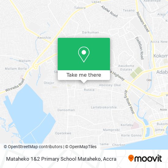 Mataheko 1&2 Primary School Mataheko map