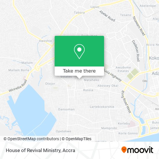 House of Revival Ministry map